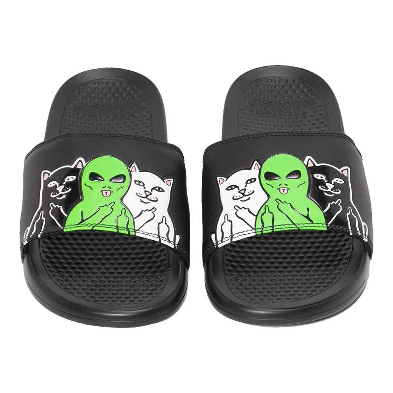 Black Ripndip Whole Gang Slides | USAQZ2993