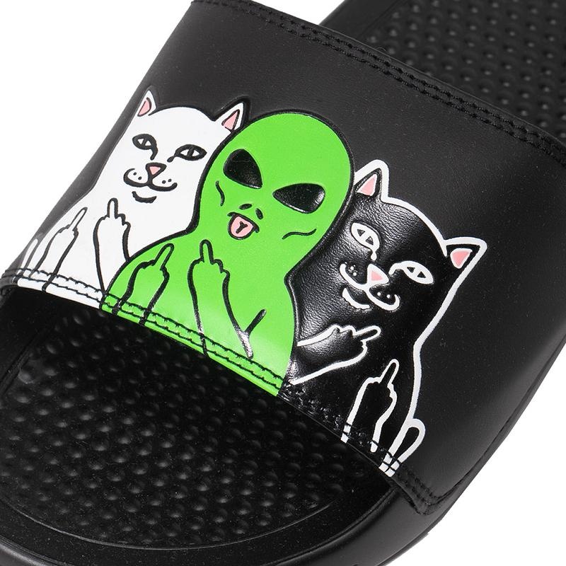 Black Ripndip Whole Gang Slides | USAQZ2993