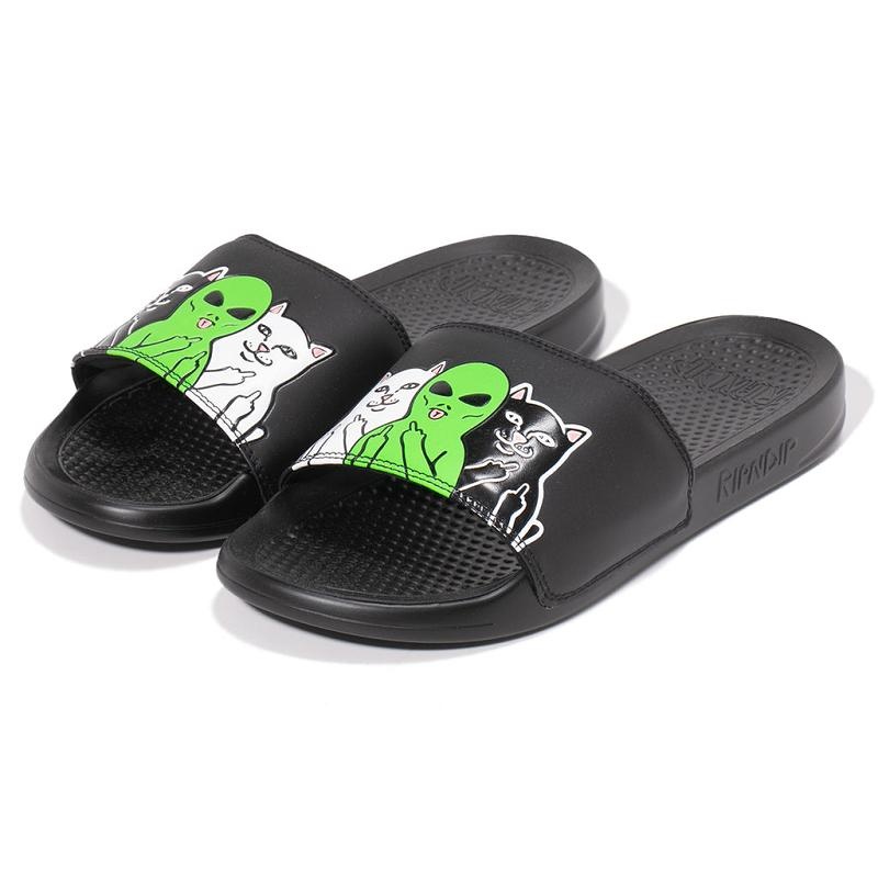 Black Ripndip Whole Gang Slides | USAQZ2993