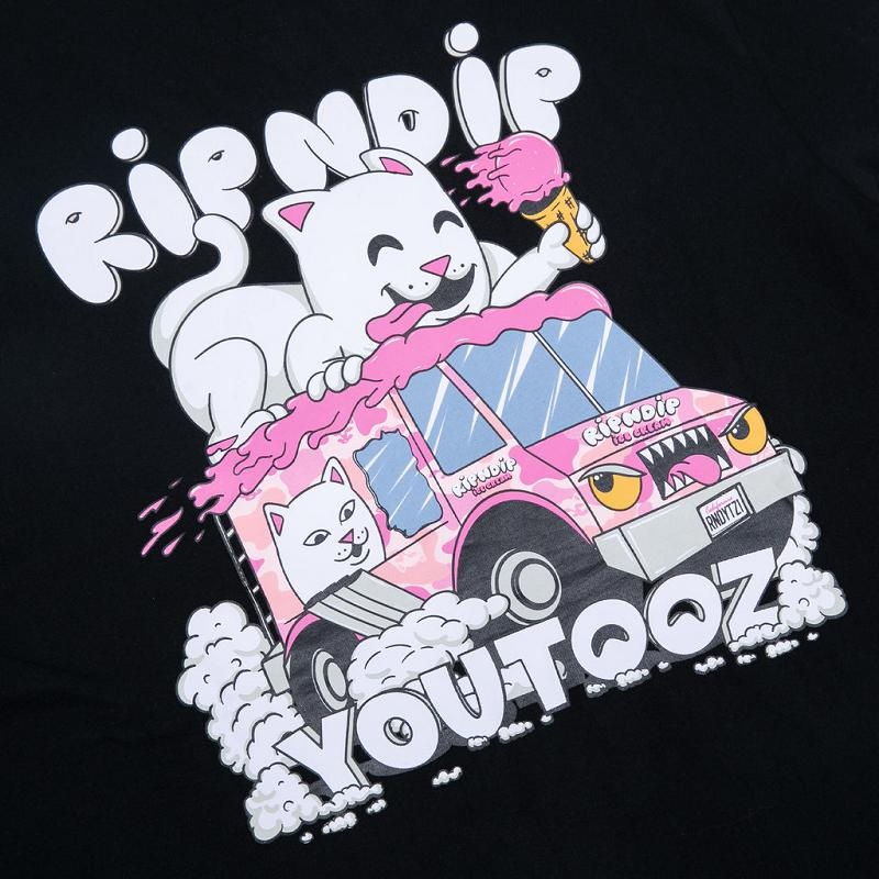 Black Ripndip Youtooz Crazy Cream Truck Shirts | USAXF2759