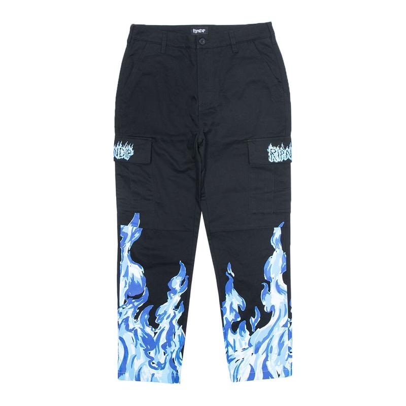 Black Ripndip Zeta Cargo Pants | USATV2607