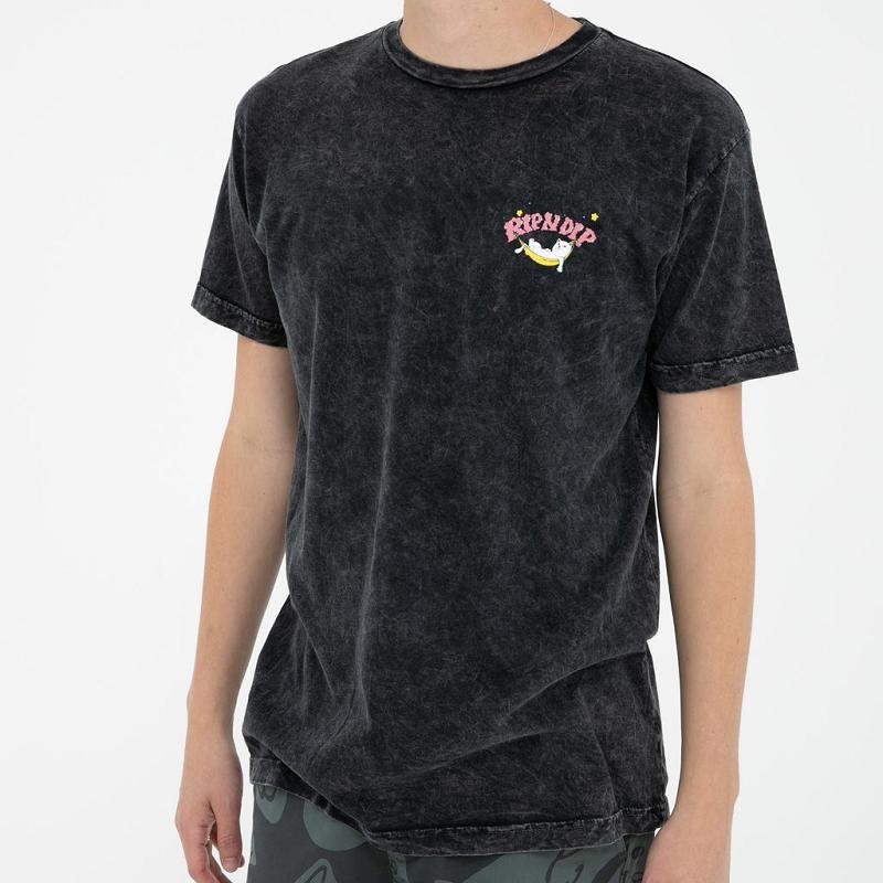 Black Wash Ripndip High On Life Shirts | USACE2758