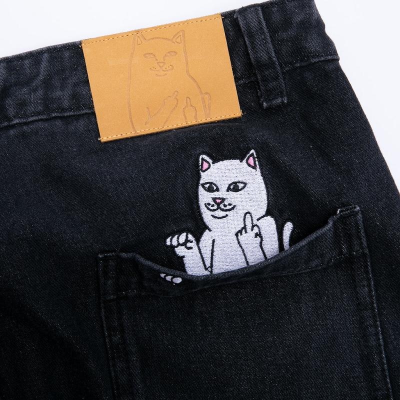 Black Wash Ripndip La Brea Denim Pants | USAHK2622