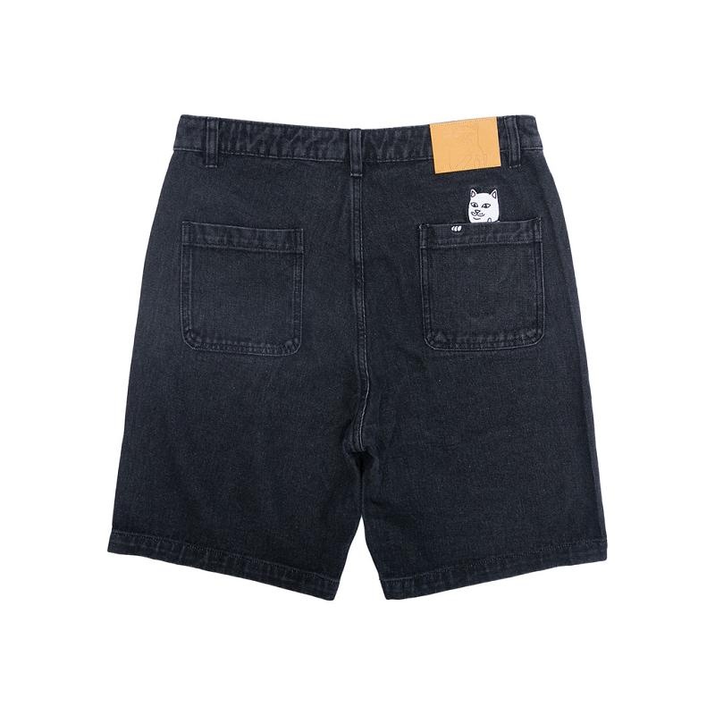 Black Wash Ripndip La Brea Denim Shorts | USAPQ2842