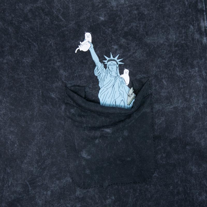 Black Wash Ripndip Liberty Shirts | USABC2685