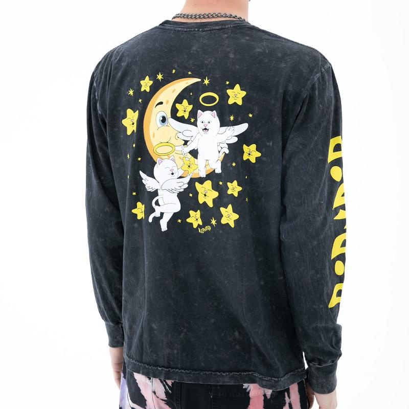 Black Wash Ripndip Lullaby Long Sleeve | USAAP2575