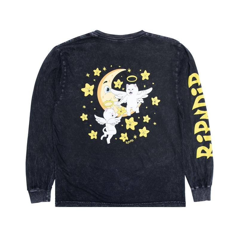 Black Wash Ripndip Lullaby Long Sleeve | USAAP2575