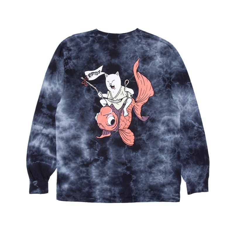 Black Wash Ripndip Master Nermal San Long Sleeve | USAUT2553