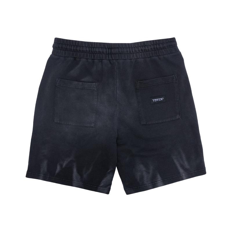 Black Wash Ripndip Mystic Jerm Sweat Shorts | USADN2839