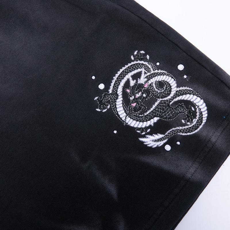 Black Wash Ripndip Mystic Jerm Sweat Shorts | USADN2839