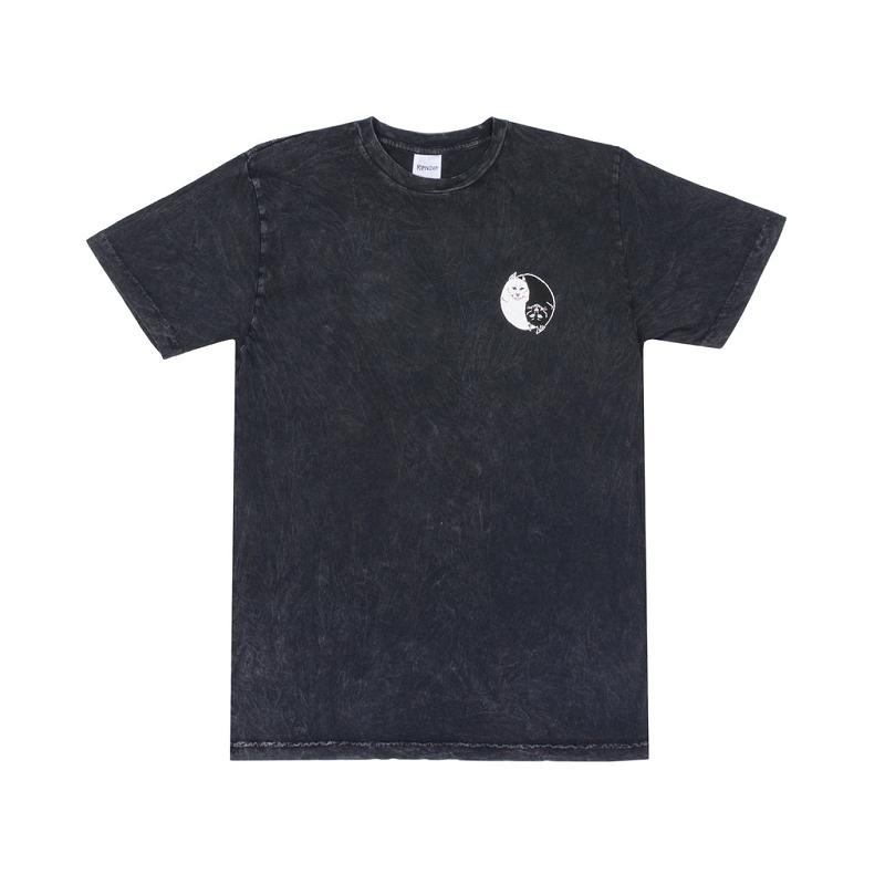 Black Wash Ripndip Nermal Ying Yang Shirts | USALH2690