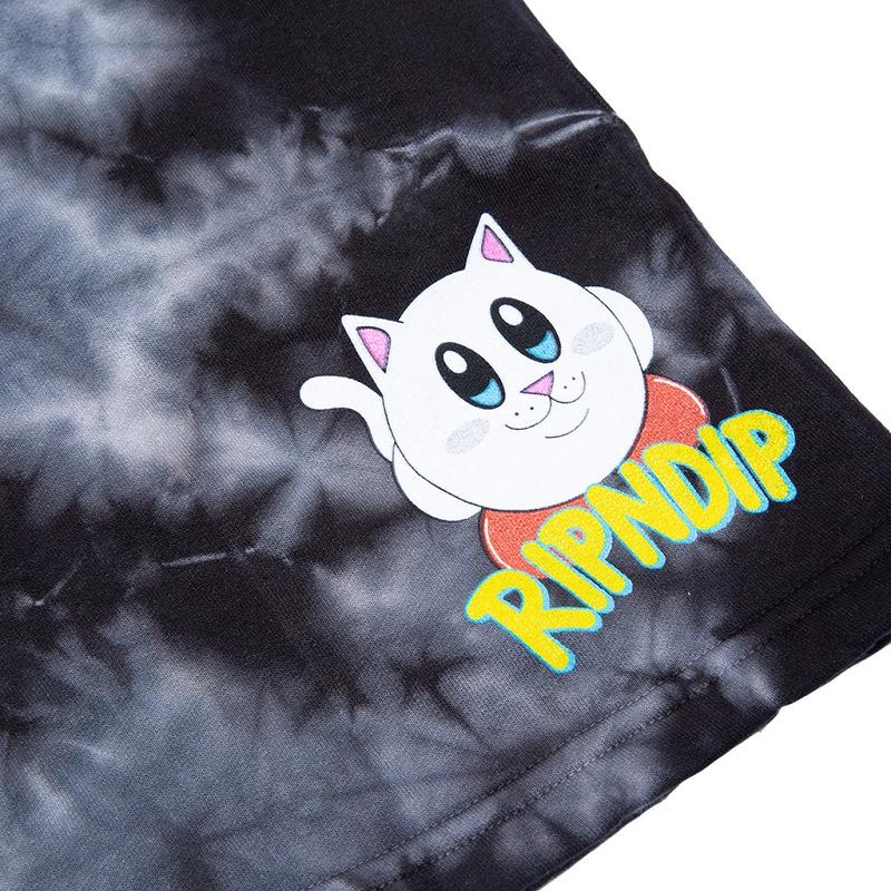 Black Wash Ripndip Nermby Sweat Shorts | USAJJ2808