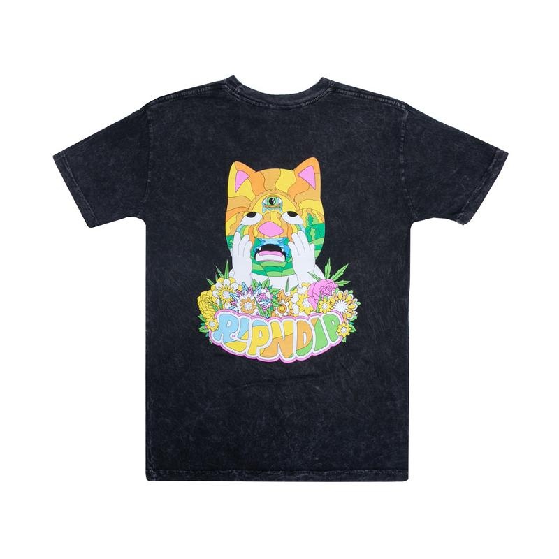 Black Wash Ripndip Pretty Sad Shirts | USAYU2748