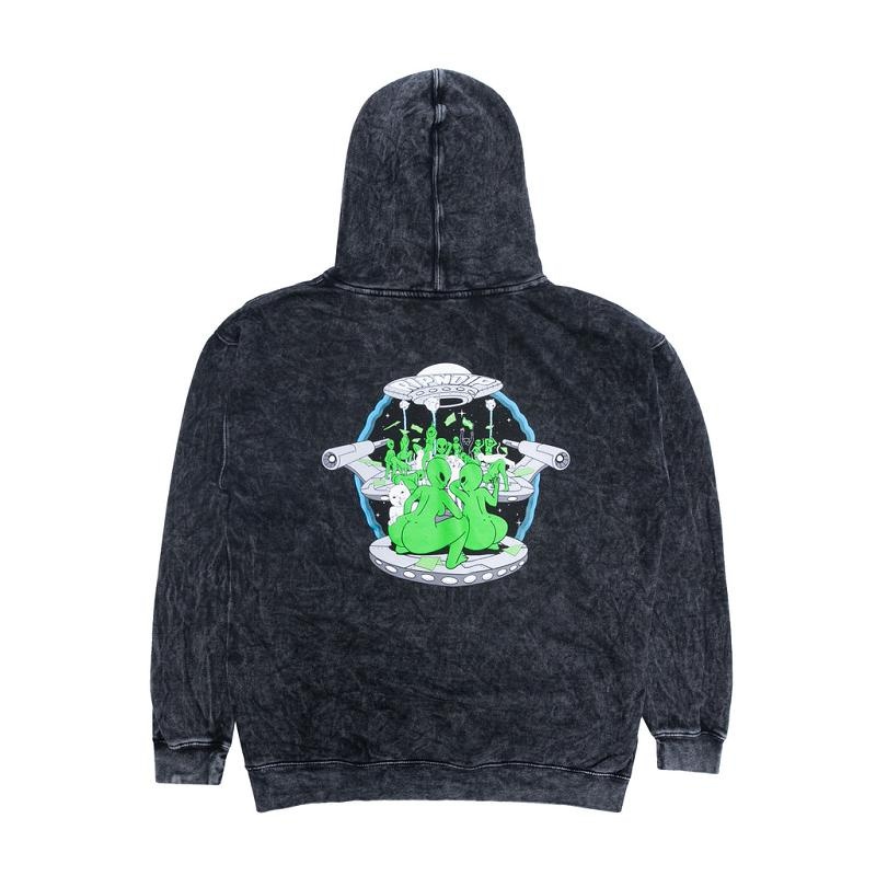 Black Wash Ripndip Stripndip Hoodie | USAWY2454