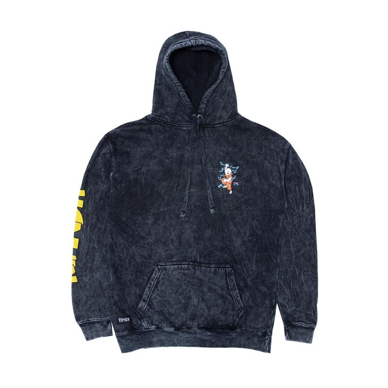 Black Wash Ripndip Super Sanerm Hoodie | USARW2400