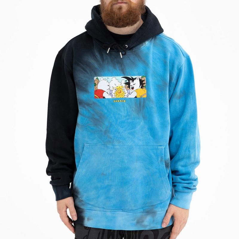 Black / Blue Ripndip Nermku Battle Hoodie | USAMA2404