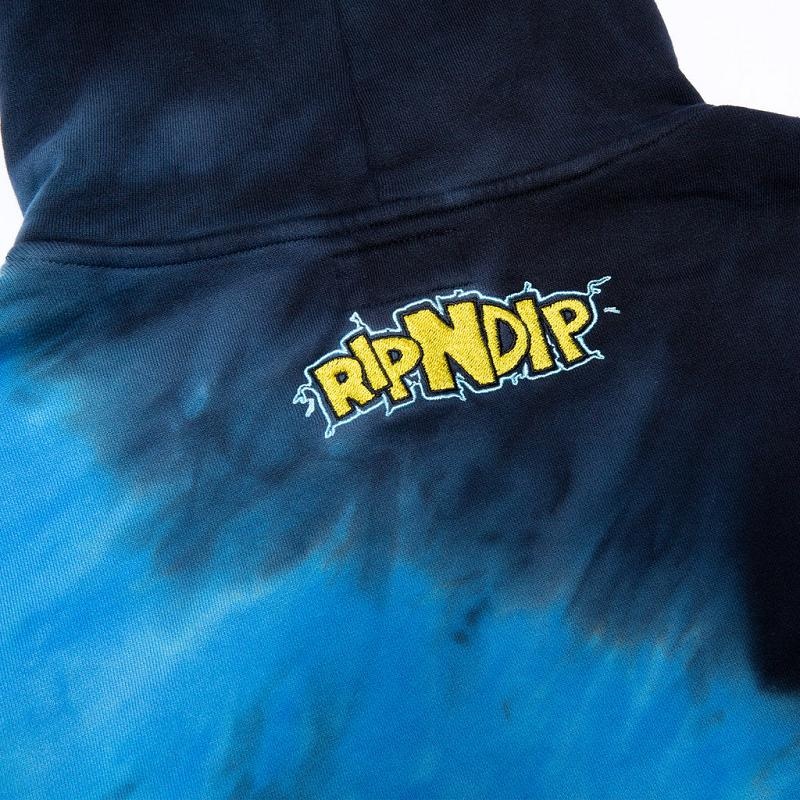 Black / Blue Ripndip Nermku Battle Hoodie | USAMA2404