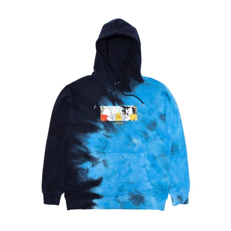 Black / Blue Ripndip Nermku Battle Hoodie | USAMA2404