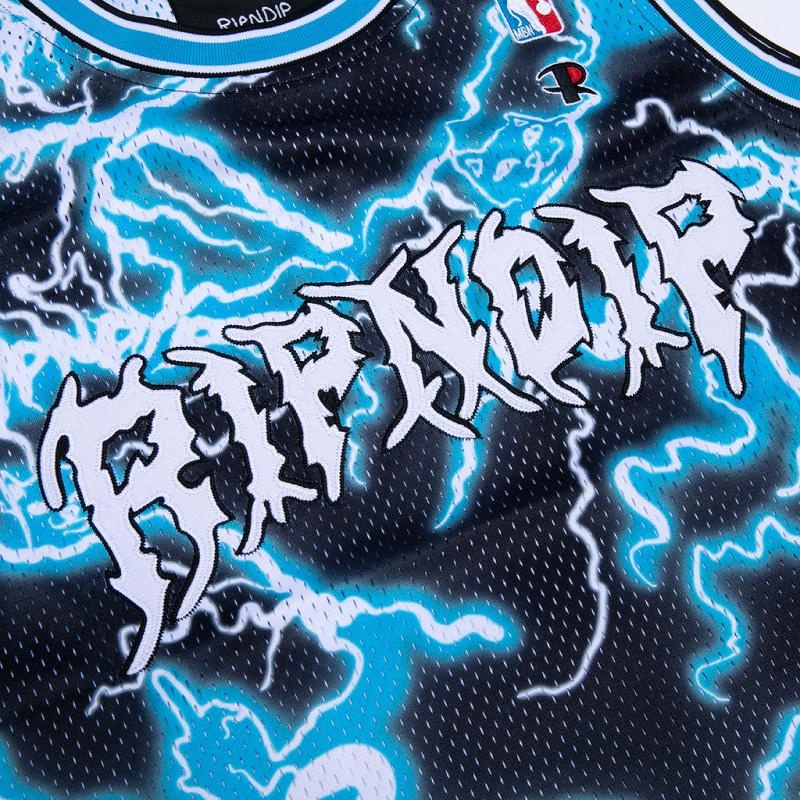 Black / Blue Ripndip Nikola Basketball Jersey | USAXF2539