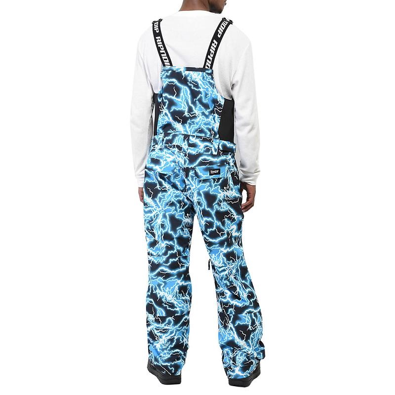 Black / Blue Ripndip Nikola Snowboard Bib Pants | USAFM2625