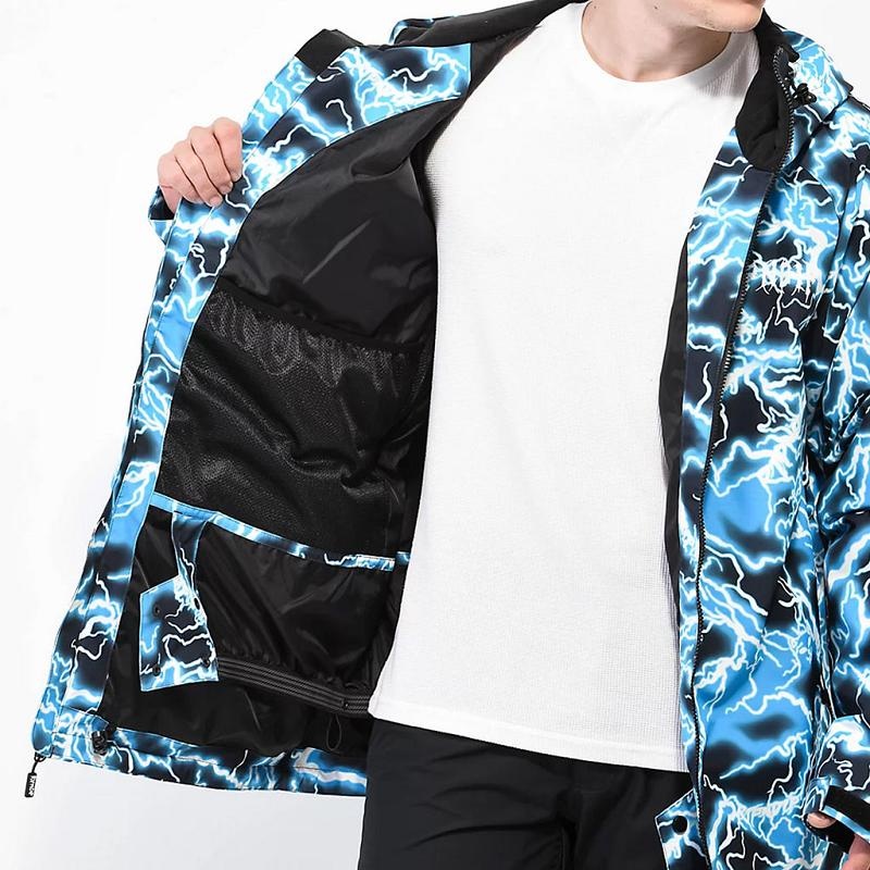 Black / Blue Ripndip Nikola Snowboard Jackets | USATV2529