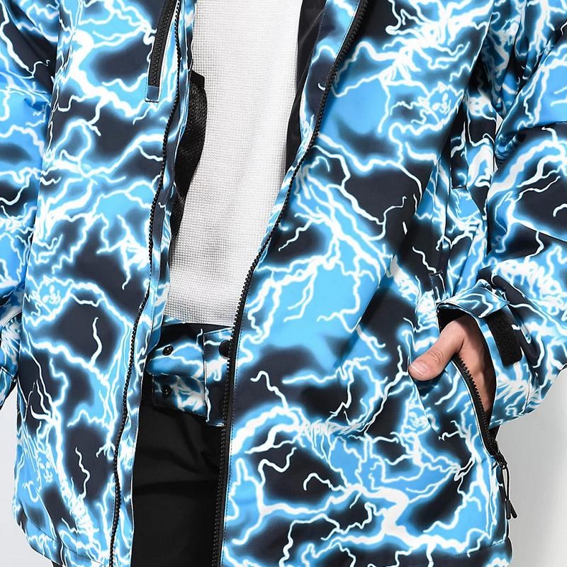 Black / Blue Ripndip Nikola Snowboard Jackets | USATV2529