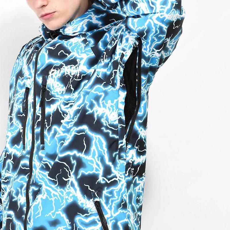 Black / Blue Ripndip Nikola Snowboard Jackets | USATV2529