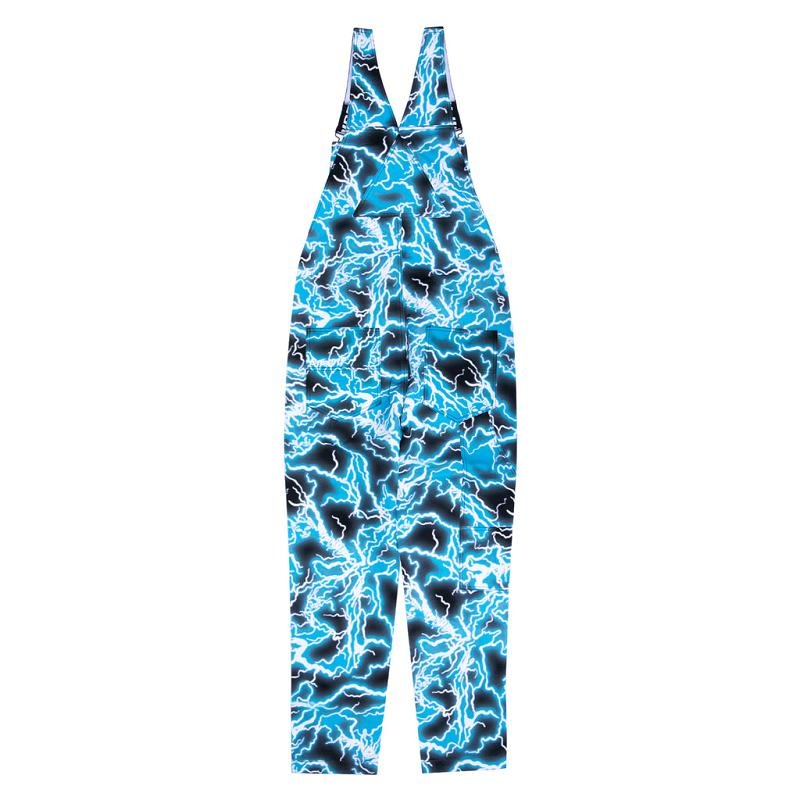 Black / Blue Ripndip Nikola Twill Overalls Pants | USAQZ2611