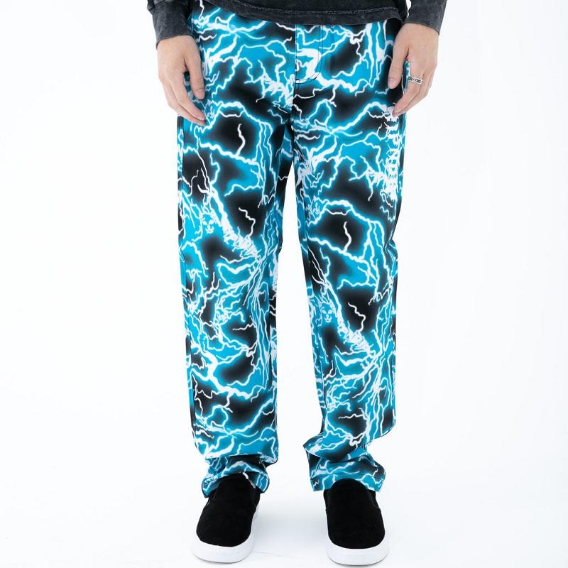 Black / Blue Ripndip Nikola Twill Pants | USAWY2610