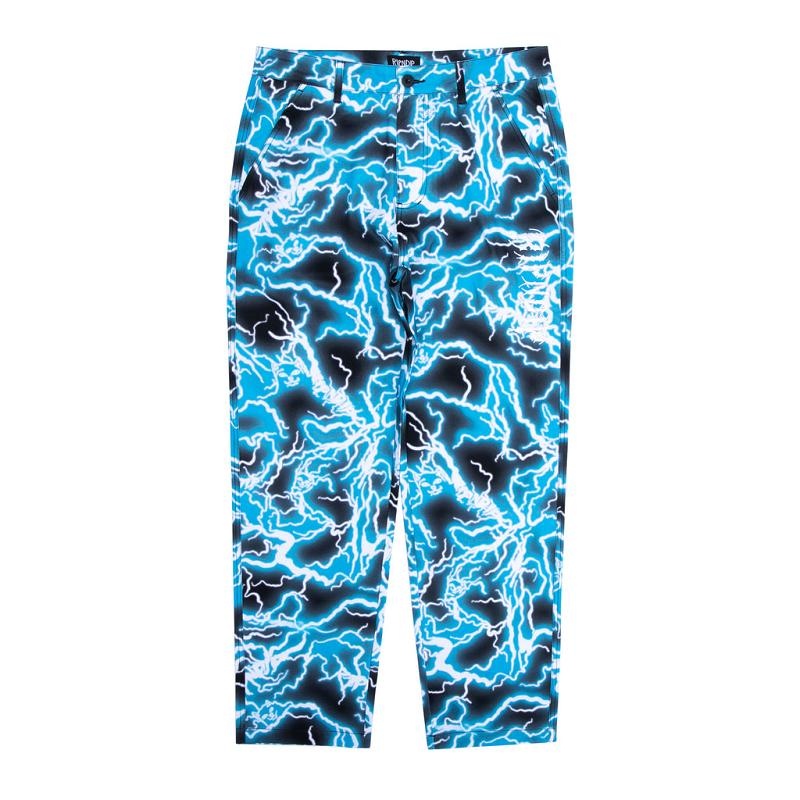 Black / Blue Ripndip Nikola Twill Pants | USAWY2610