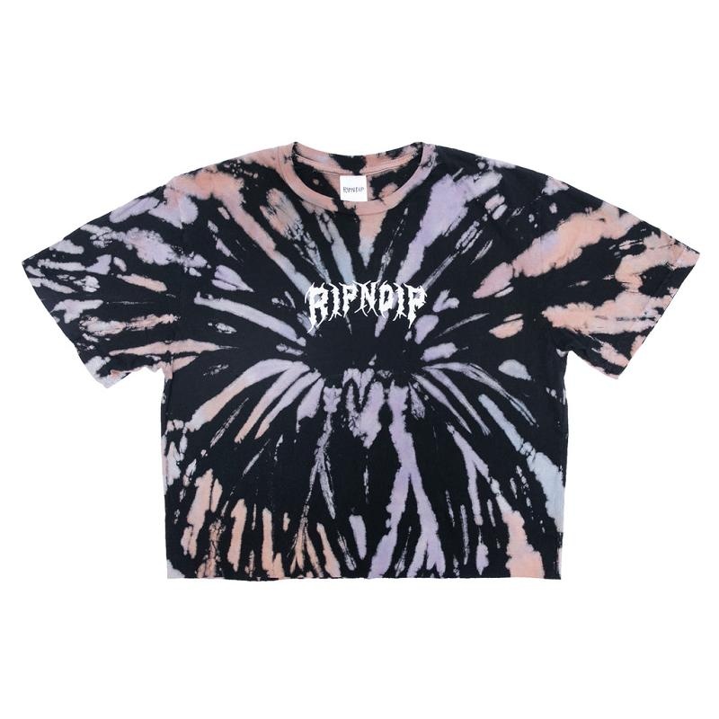 Black / Coral / Purple Ripndip Nikola Crop Shirts | USAWY2708