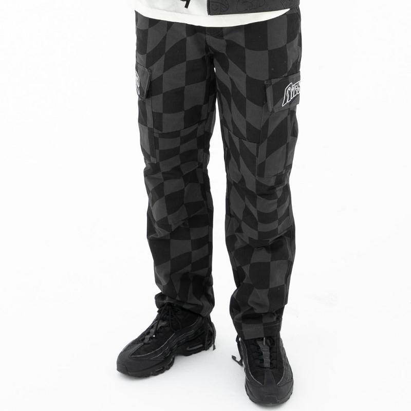 Black / Grey Ripndip Checked Cargo Pants | USANB2613