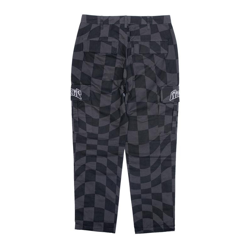 Black / Grey Ripndip Checked Cargo Pants | USANB2613