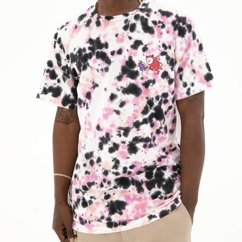 Black / Pink Wash Ripndip Fireworld Shirts | USACE2661