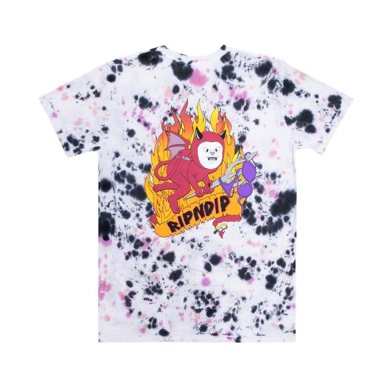 Black / Pink Wash Ripndip Fireworld Shirts | USACE2661