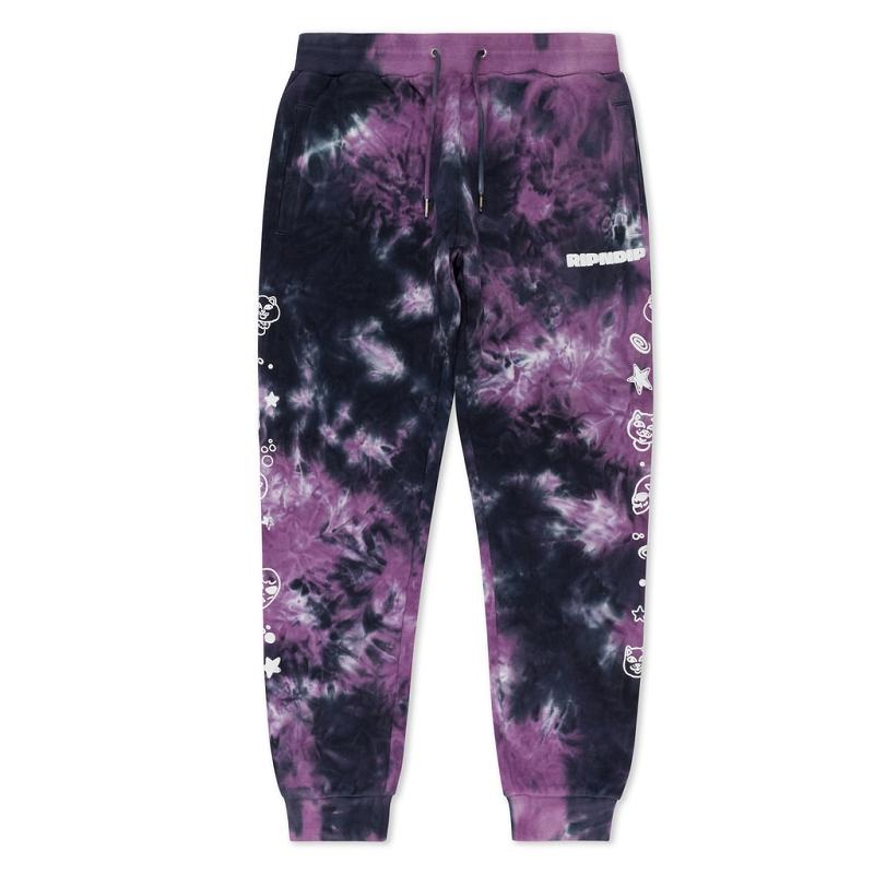 Black / Purple Ripndip Dance Forever Sweatpants | USAUT2889