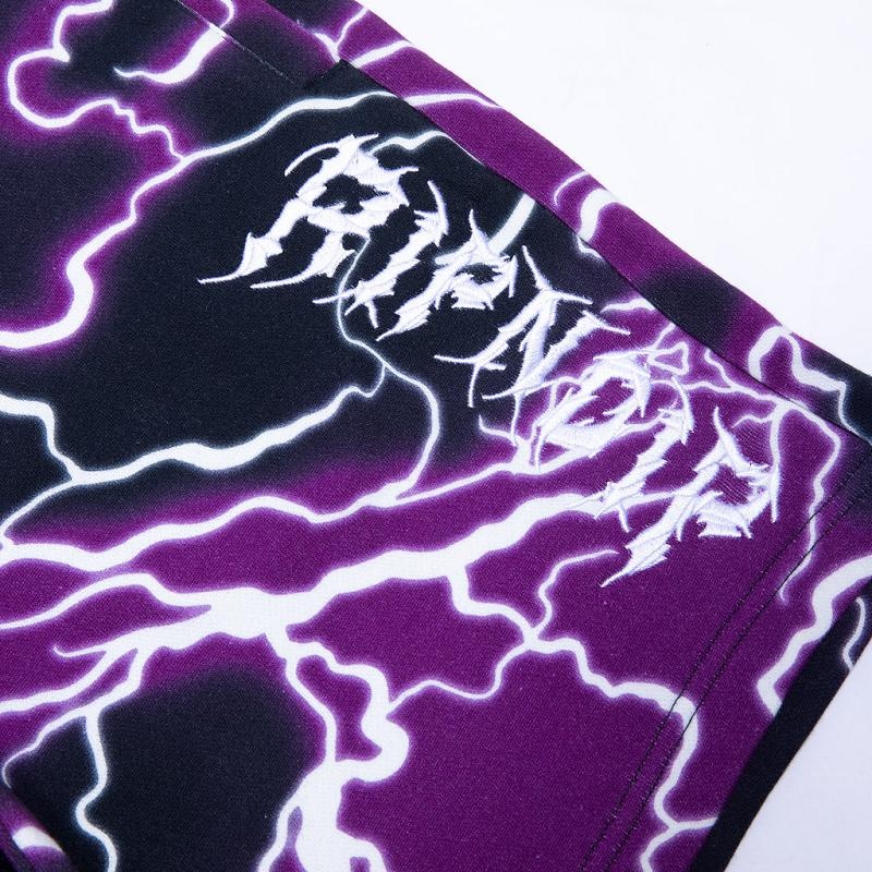 Black / Purple Ripndip Nikola Sweat Shorts | USANB2800