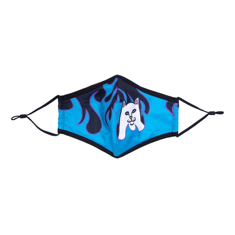 Black / Purple / Blue Ripndip Welcome To Heck Face Mask Accessories | USAKI2043