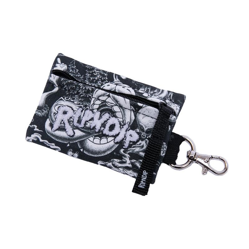 Black / White Ripndip Dark Twisted Fantasy Card Holder Accessories | USAFM2195