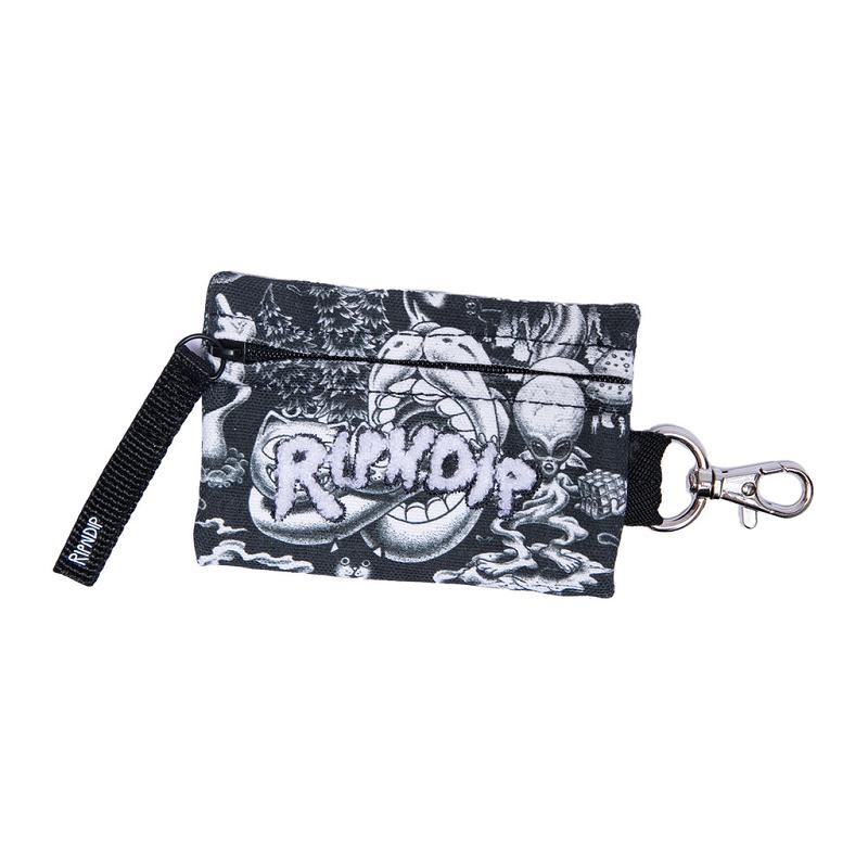 Black / White Ripndip Dark Twisted Fantasy Card Holder Accessories | USAFM2195