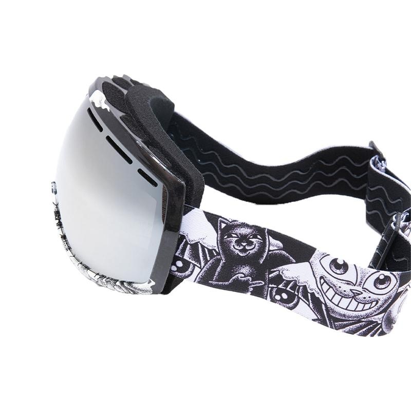 Black / White Ripndip Dark Twisted Fantasy Snow Goggles Accessories | USAJJ2198