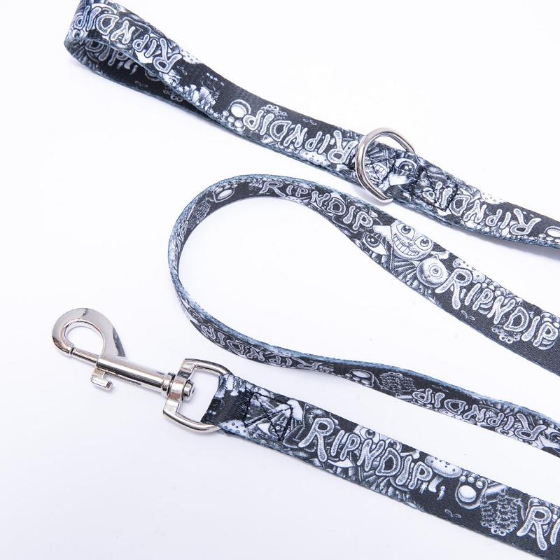 Black / White Ripndip Dark Twisted Fantasy Pet Leash Accessories | USANB2206