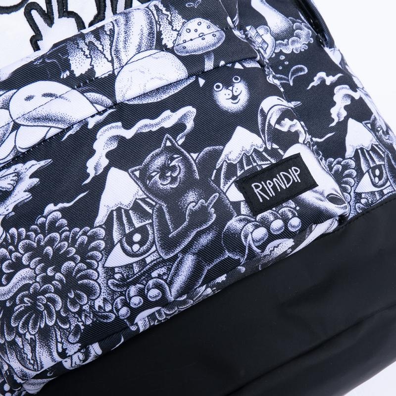 Black / White Ripndip Dark Twisted Fantasy Backpacks | USARW2263