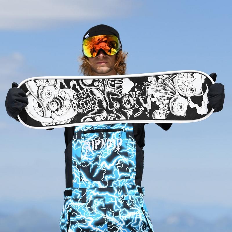 Black / White Ripndip Dark Twisted Fantasy Snow Skateboard | USAPQ2295