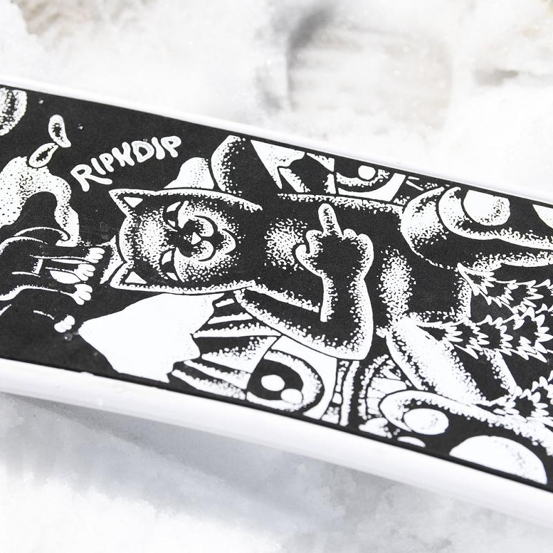 Black / White Ripndip Dark Twisted Fantasy Snow Skateboard | USAPQ2295