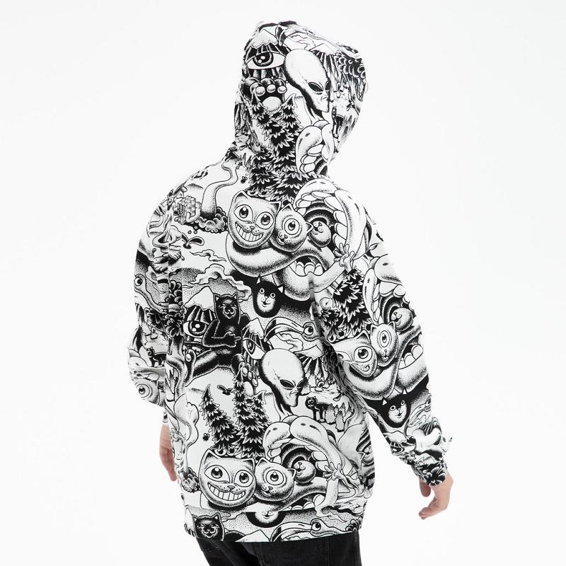 Black / White Ripndip Dark Twisted Fantasy Hoodie | USAFM2468