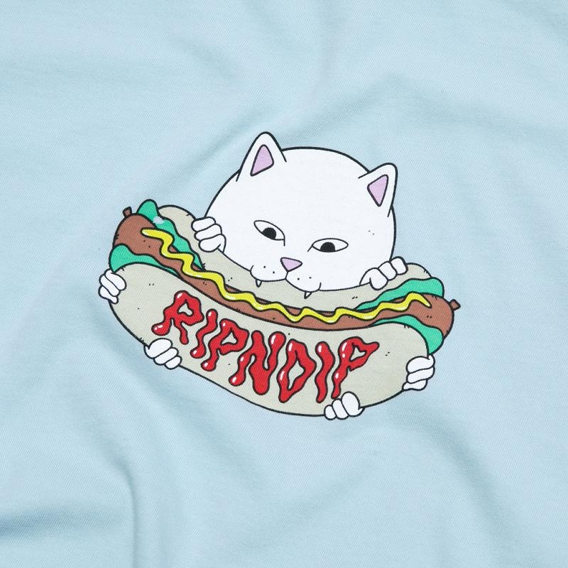 Blue Ripndip Hungry Kitty Shirts | USAVD2660