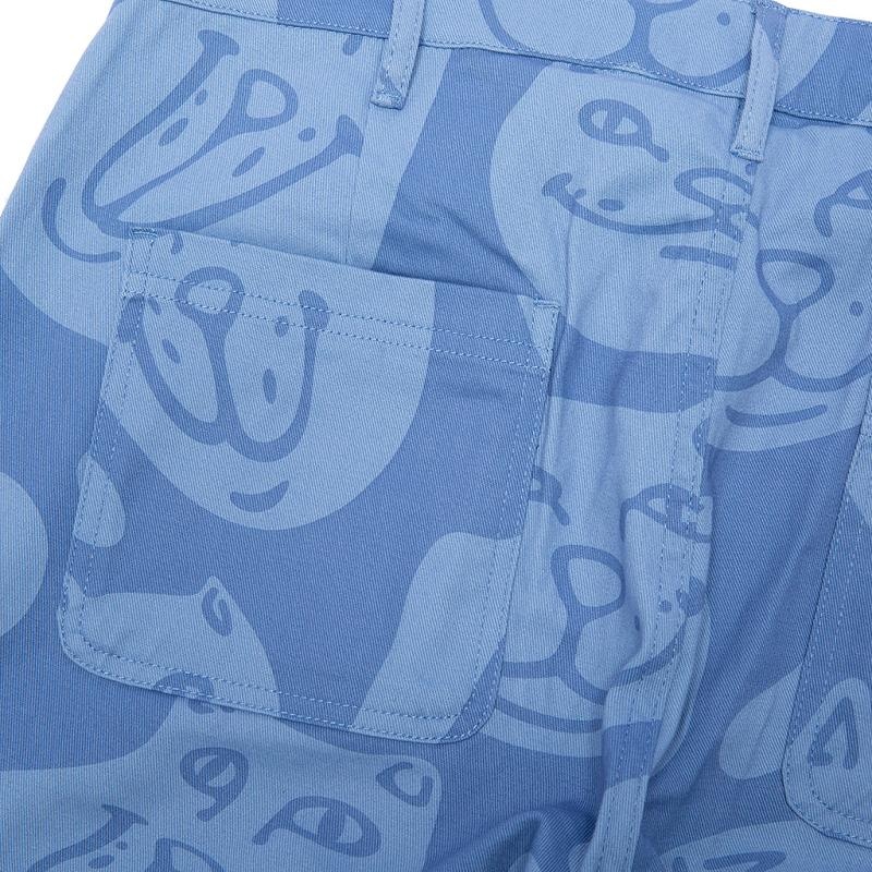 Blue Ripndip Many Faces Cotton Twill Pants | USAZG2592