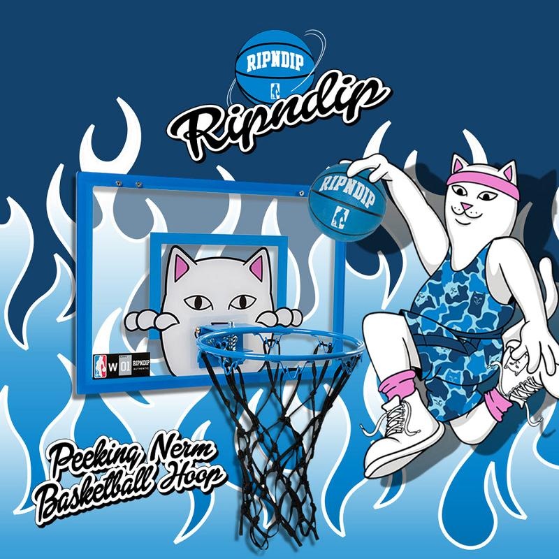 Blue Ripndip Peeking Nermal Hanging Basketball Set Accessories | USALH2252