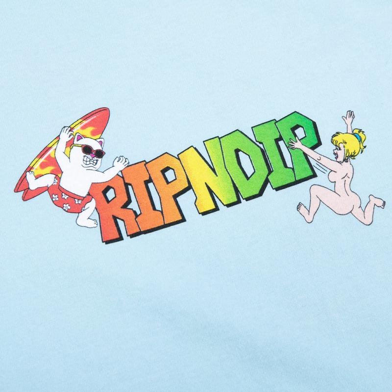 Blue Ripndip Summer Break Shirts | USAIS2702